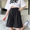 Strapped Sports Shorts for Women In Summertime Thin Small High Waist Casual Relaxed Fit Wide-leg Pants Mid-length Pants Five-point Pants
