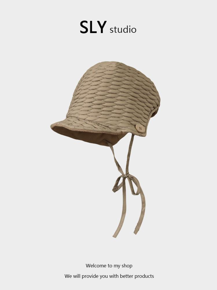 Cute Loli Hat Women's Autumn and Winter Trendy Pullover Bucket Hat Casual Versatile Cold Ear Protection Hat