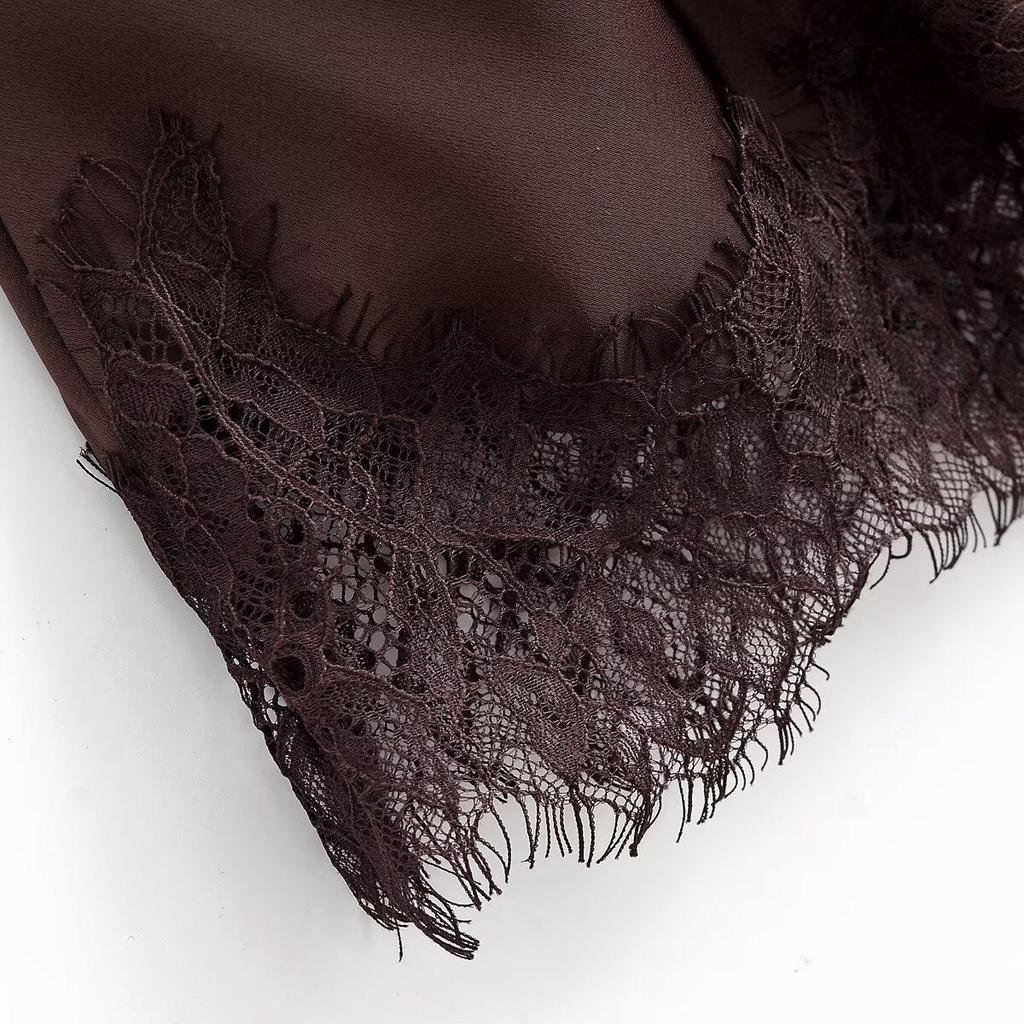 European Style Women's Lace Camisole Dress - Autumn 2025 Collection