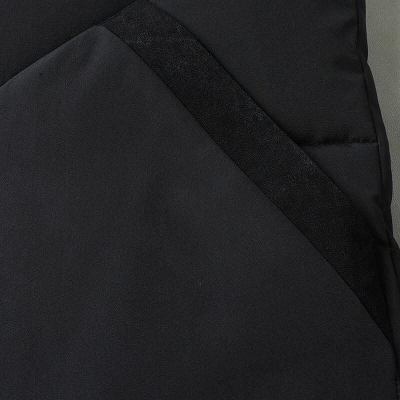 Dibenze Men's Plus Size Mid-Length Detachable Hood Padded Vest