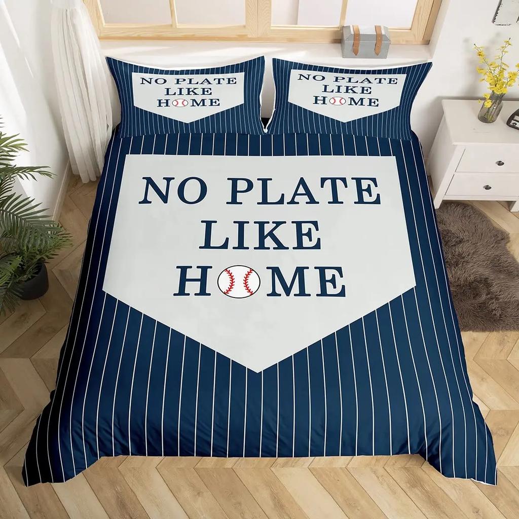 Baseball Duvet Cover Set Queen Size for Teen Boy Room DecorFire and Ice Sport Baseball Comforter Cover Sports Theme Bedding Set