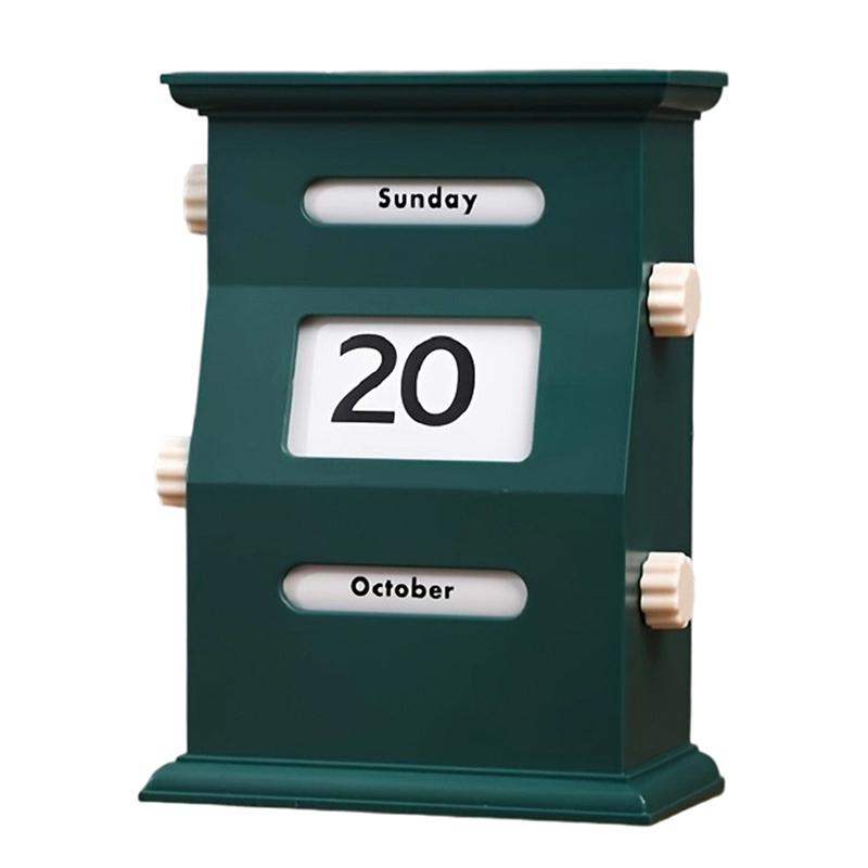 Desktop Calendar With Flip Display Reusable Calendar For Each Year Day And Month Indicators Reusable Home Ornaments Gift