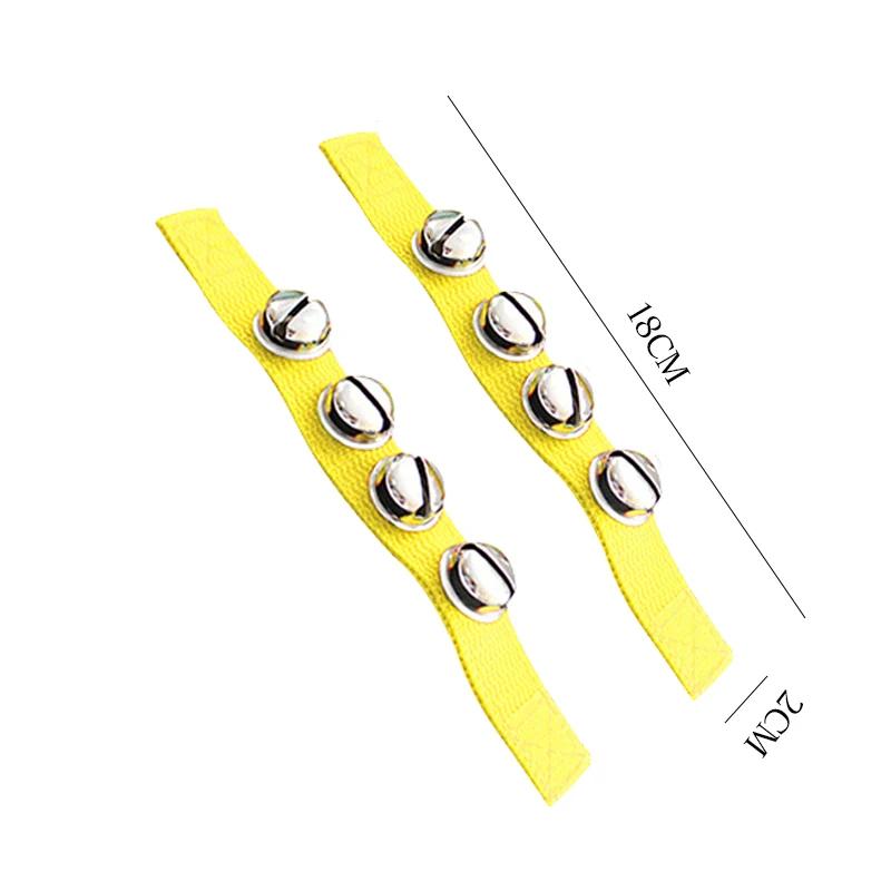 

2 шт. Наручный колокольчик Орф-ударный инструмент Тканевое кольцо-колокольчик для руки Детские реквизиты для выступлений Цветные музыкальные игрушки Ремешок на запястье TMZ