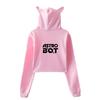 New Astro Bot Pullover Girls Casual Cat Cropped Hoodies Female Long Sleeve Sweatshirts Crop Top Women's Hoodie Sexy Tops