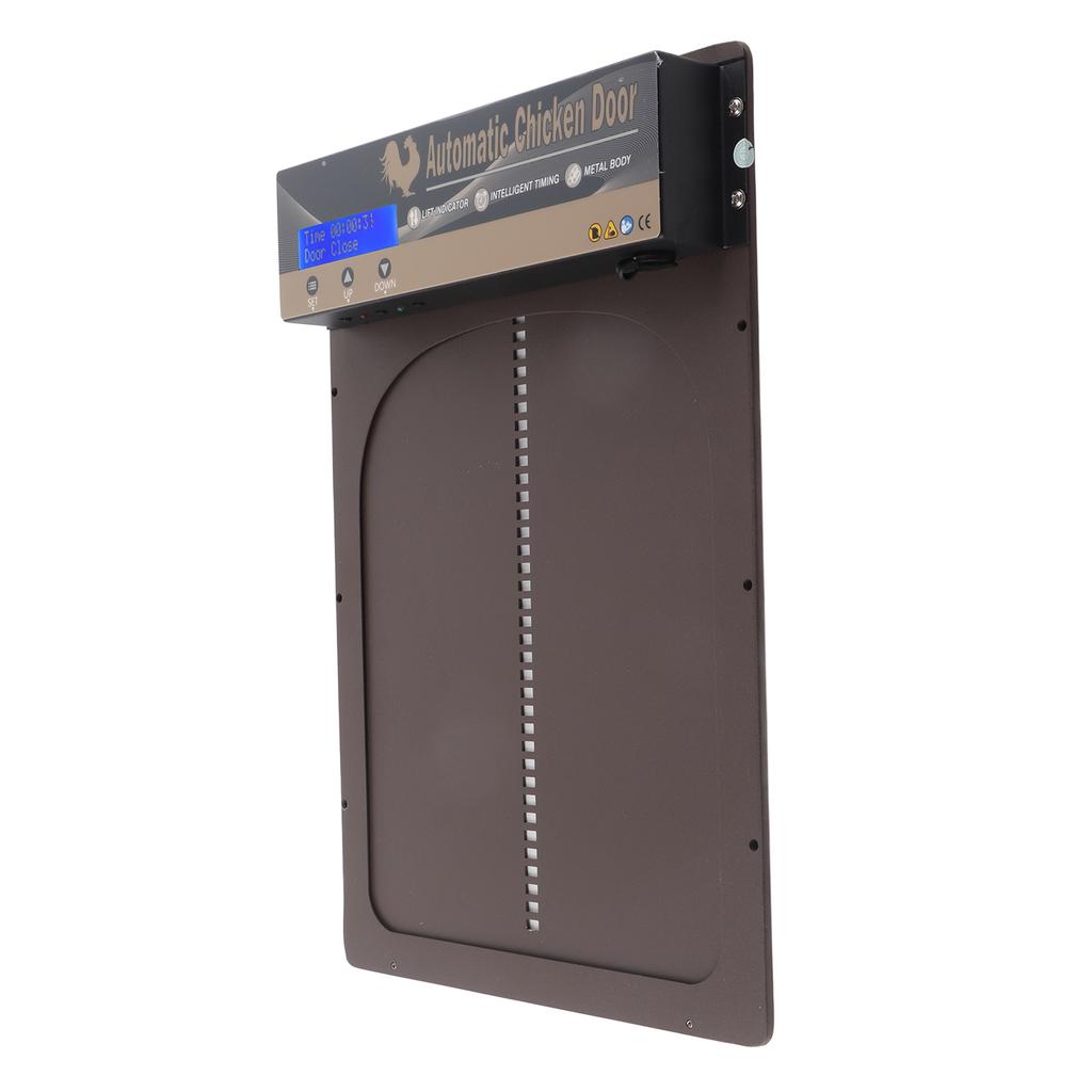 Automatic Chicken Coop Door with Timer Aluminum Alloy LED HD Display Battery Powered Auto Chicken
