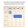 Kids Montessori Wooden Educational Table Games Toys Direction Color Battle Game Toddler Early Educational Toys For Children Gift