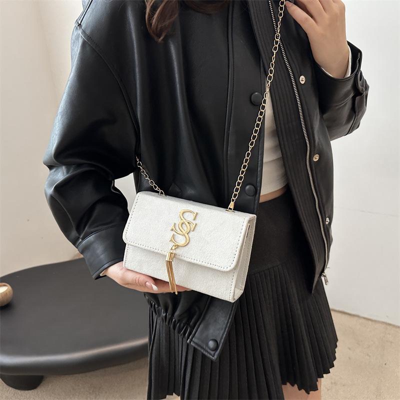 Simple Casual Small Square Bag 2025 Winter Retro Niche Fashion Messenger Bag Women's New Personality Trend Shoulder Bag