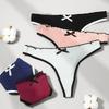 European-Size Women's Seamless Cotton Thong - Sexy Low-Rise T-Back Underwear