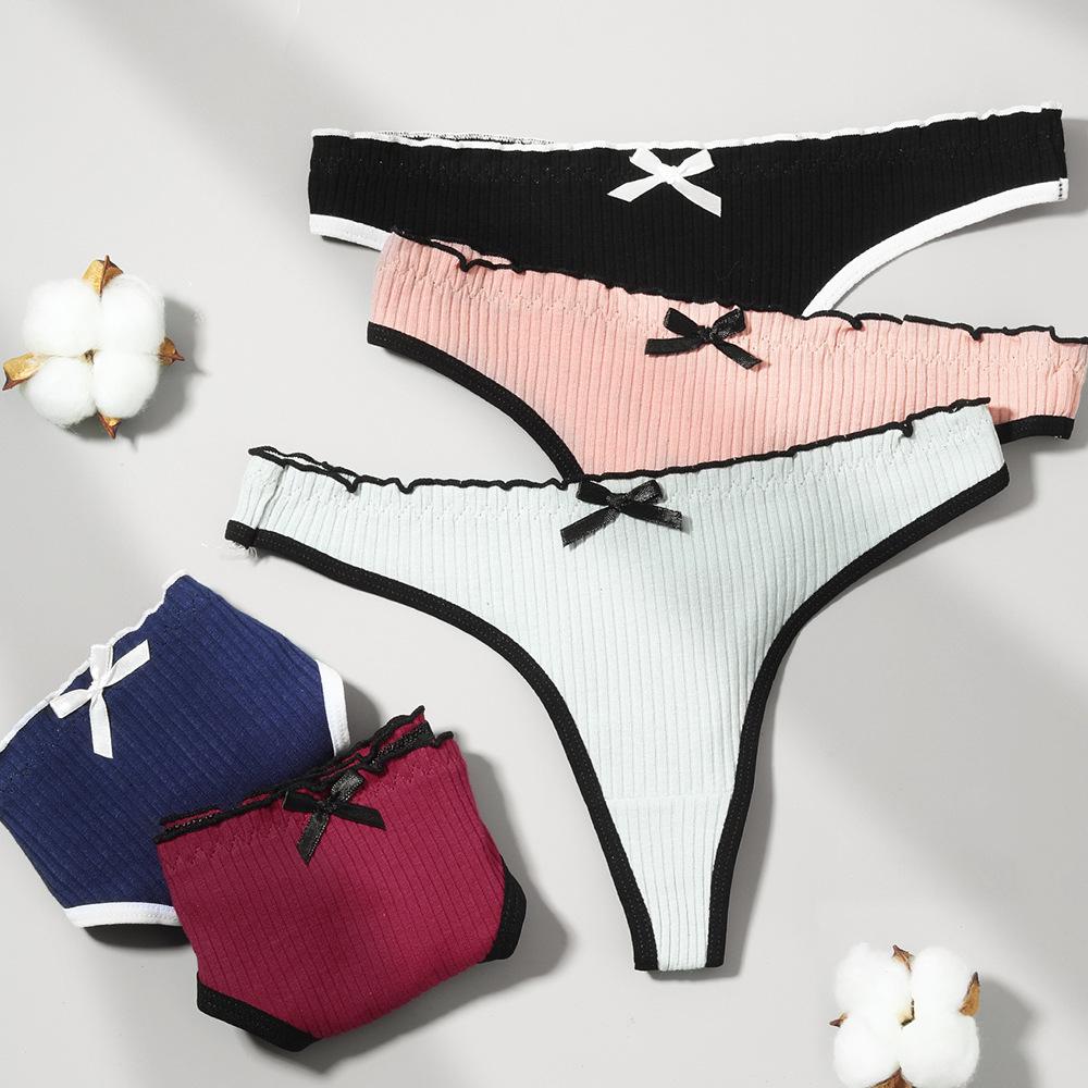 European-Size Women's Seamless Cotton Thong - Sexy Low-Rise T-Back Underwear