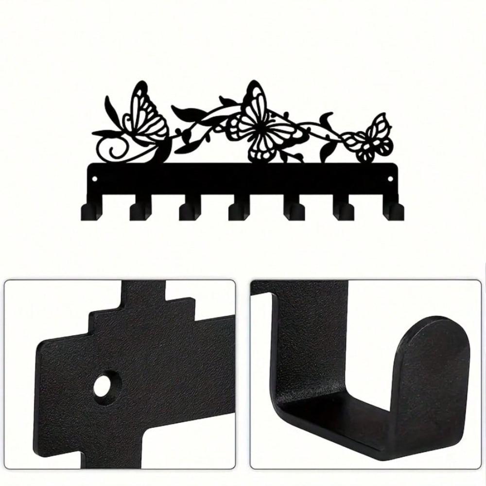 Metalen Vlinder Sleutelhaak Wandmontage Ruimtebesparend Duurzaam Huis Kantoor Keuken Badkamer Decor