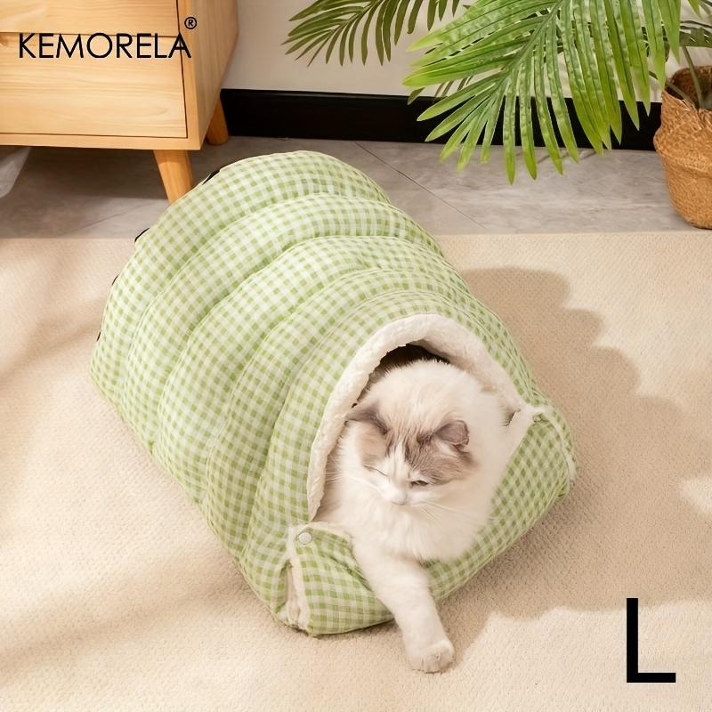  New Fuzzy for cat Sleeping Bag - All-Enclosed Removable Multi-Use for cat Bed Winter Warmth Washable For Cat Dog Rest