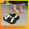 2025 Summer New Fashion Niche Design Sense Simple Wind Word with Open Toe Sandals Women's Versatile Casual Sandals