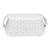 Monogrammed Zippered Canvas And Calfskin Travel Toiletry Bag Unisex Toiletry Bag White BOEING025TY-50CL50P