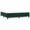 Box Spring Bed Frame Dark Green 200x200 cm Velvet
