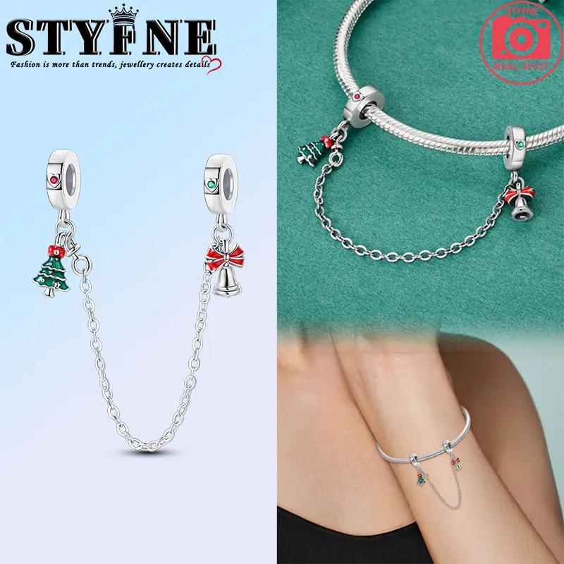 Exquisite Fashion Copper Color Santa Claus Christmas Tree Elk Deer Charms Beads Fit Original Bracelets Diy Christmas Jewelry