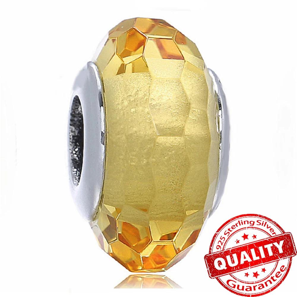 New Copper Colorful Flower Murano Glass Charm Fit Original Bracelet Necklace Heart Murano Glass Diy Fine Jewelry