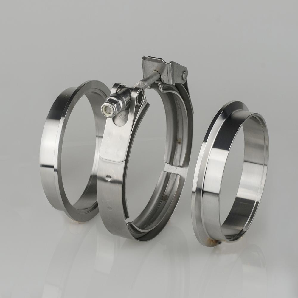 304 Stainless Steel V Band Clamp 2" 2.5" 3 Inch 51 63 76 mm Turbo Exhaust Pipe Vband Clamp Male Female Flange V Clamp Kits