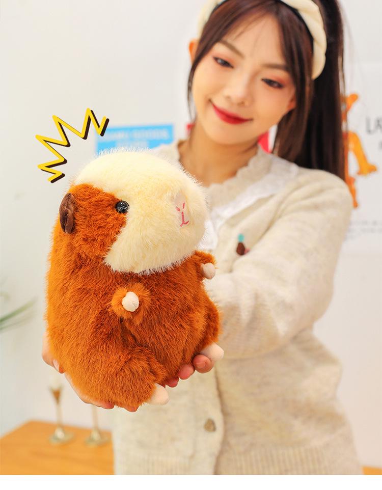 Cute Guinea Pig Plush Toy Figurine for Sleep Decoration and Holiday Gift