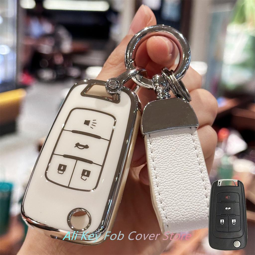 AABHM1 Key Fob Cover Keychain Lanyard for Chevrolet 2010-2019 Impala Camaro Cruze Equinox Malibu Sonic 4 Buttons