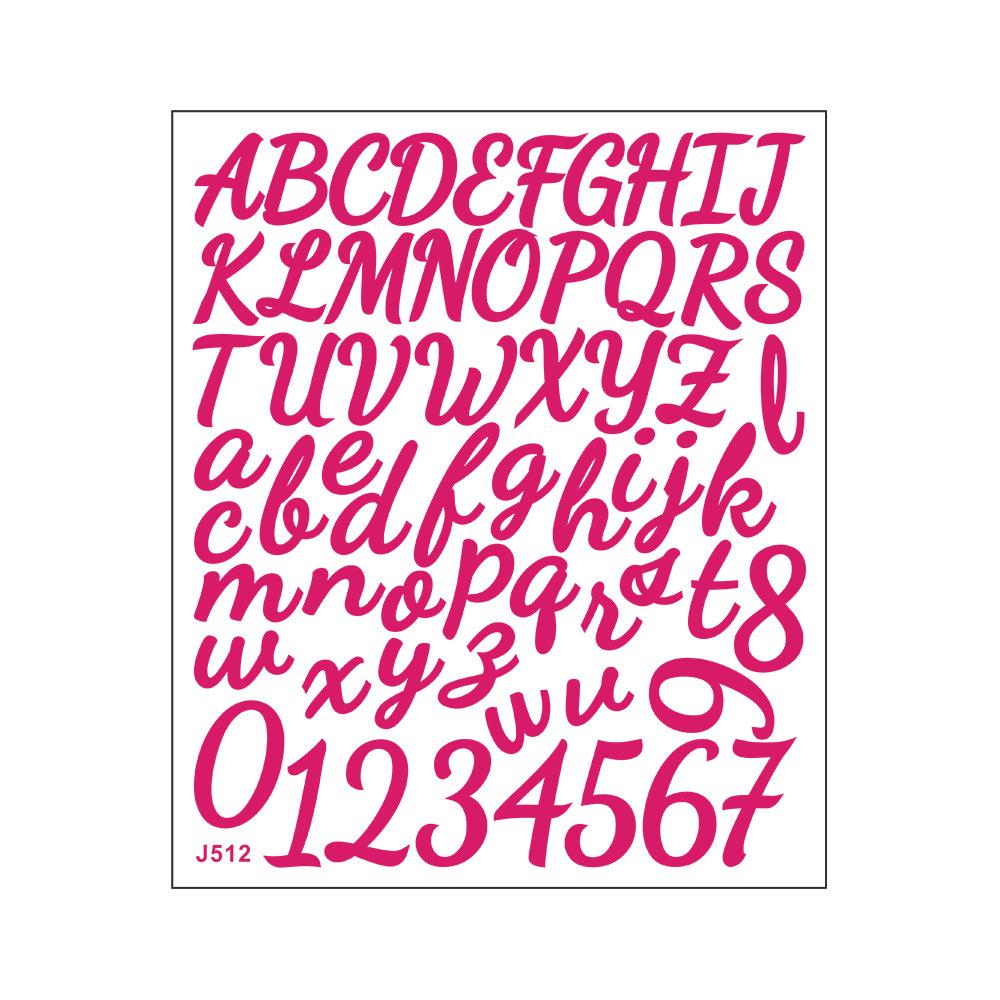 Diy Handwritten English Letter and Number Combination Account Book Envelope Beautification and Decoration Small Stickers