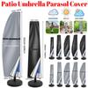 Patio Umbrella Parasol Cover With Telescopic Pole & Zipper Outdoor Anti-UV Protective Cover Outdoor Waterproof Sunshade Umbrella