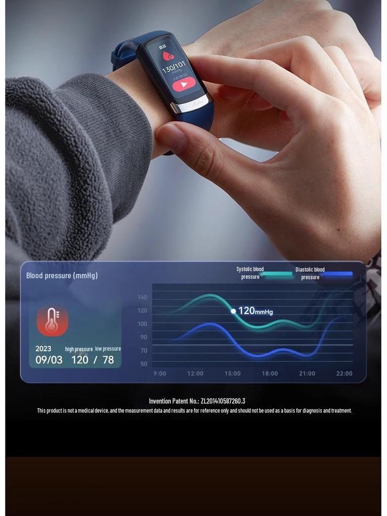 Dido F50S Smart Health Bracelet: Blood Glucose, Blood Pressure, ECG, Heart Rate, Blood Oxygen, Sleep Tracking, Fitness & Running Monitor.