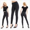 European & American Striped Plaid Print Slimming Nine-Point Plus Size Leggings