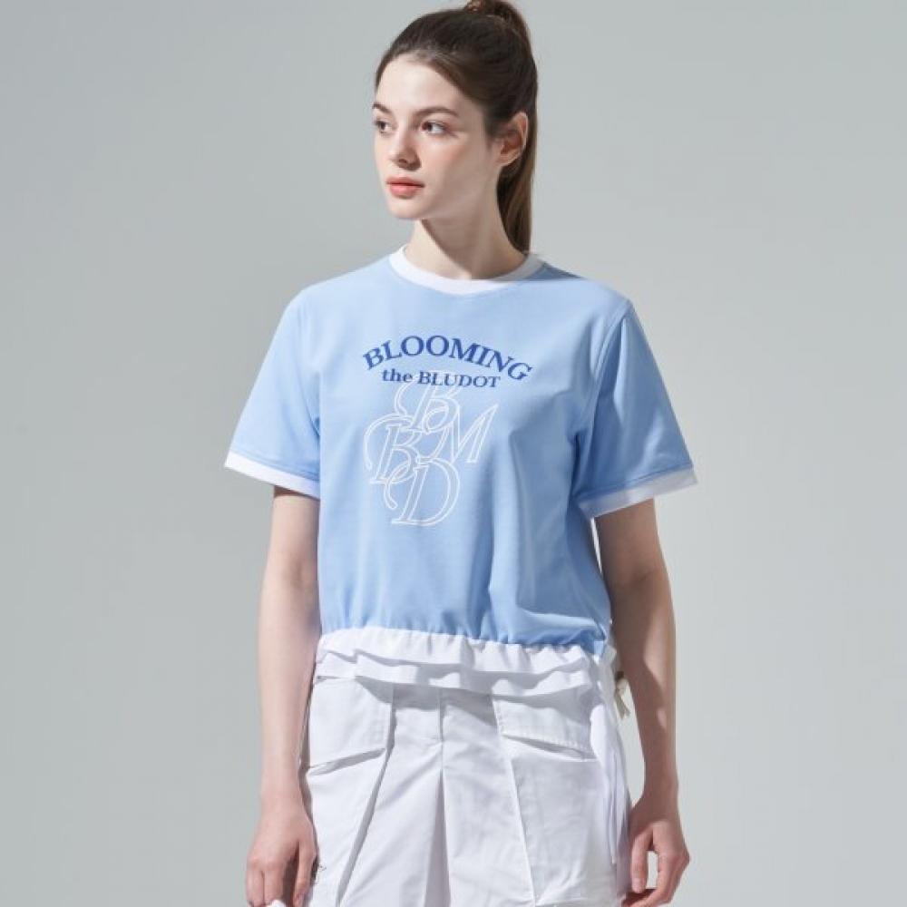 

Blu DoT Round Neck T shirT Tape poinT Sb 085
