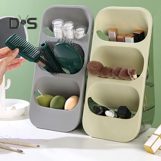 Vrstvený organizér na štětce na make-up Stolní organizér Velká kapacita Design se 3 vrstvami Koupelnová deska Stůl Organizér