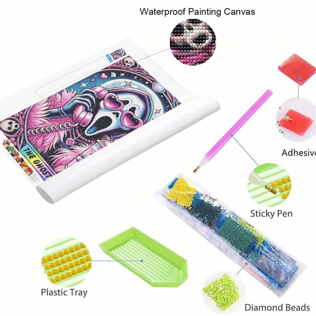 Creative Diamond Painting Kit for Adults DIY Ghost Rhinestone Picture Canvas for Leisure Craft Wall Art and Gift Making Fun Set