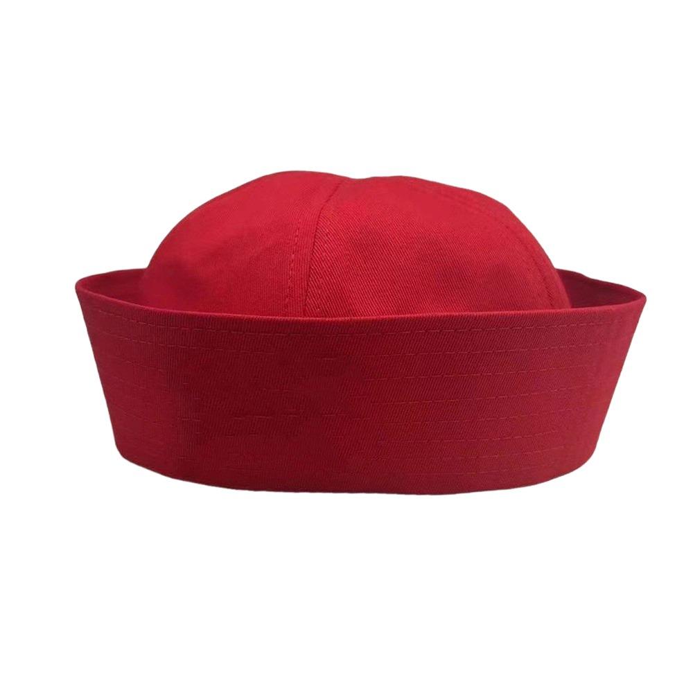 Nuovo Cappello da Marinaio in Cotone Monocolore Morbido Cappello Marino Senza Visiera Costume da Marinaio Cappello Festa