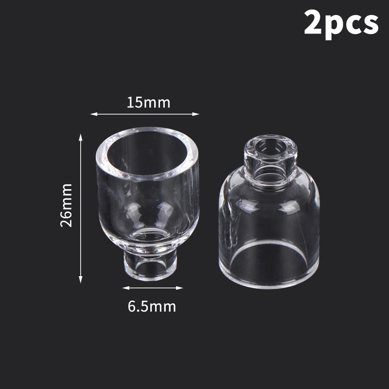 2Pcs TIG Welding Torch Stubby Gas Lens #4-12 Glass Set Professional Welding Tool Parts for WP17 WP18