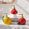 Large Capacity Ceramic Soap Dispenser Decorative Refillable Bathroom Lotion Dispensers Cute Standalone