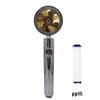 Shower Head Water Saving Flow 360 Degrees Rotating With Small Fan ABS Rain High Pressure Spray Nozzle Bathroom Accessories