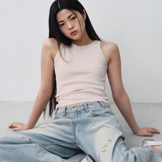 Remove No Bra Wear Easy Bra Sleeveless (Blue/Black/White/Lemon/Oatmeal/Pink)