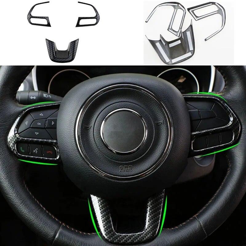 My Good Car Chrome Car Steering Wheel Buttons Knob Cover Trim Sticker Accessories for Jeep Compass 2017 2018 Renegade 2015