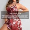 Backless Sexy Halter Dress Plus Size Women's Simulation Silk Nightgown Casual Home Clothing