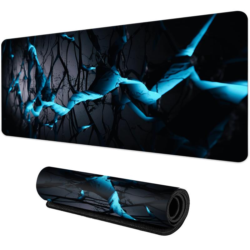 Large gaming Mouse Pad Big Red Blue gradient design nonslip rubber sewn edge gaming desk mat keyboard gamers and office work