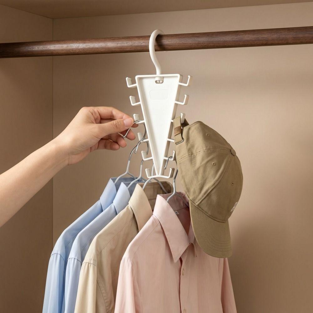 2PCS Space Saving Pants Rack Rotatable Hook Underwear Socks Holder Laundry Hanger  Dormitory
