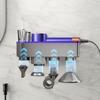Universal Holder, Wall Mount, Automatic Bathroom Organizer, hole Space Saving Azure Purple