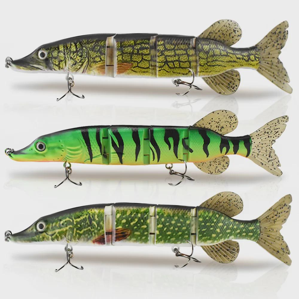 26cm 108g Čtyřdílná nástraha na štiku: Nástraha pro daleké hody pod hladinou
