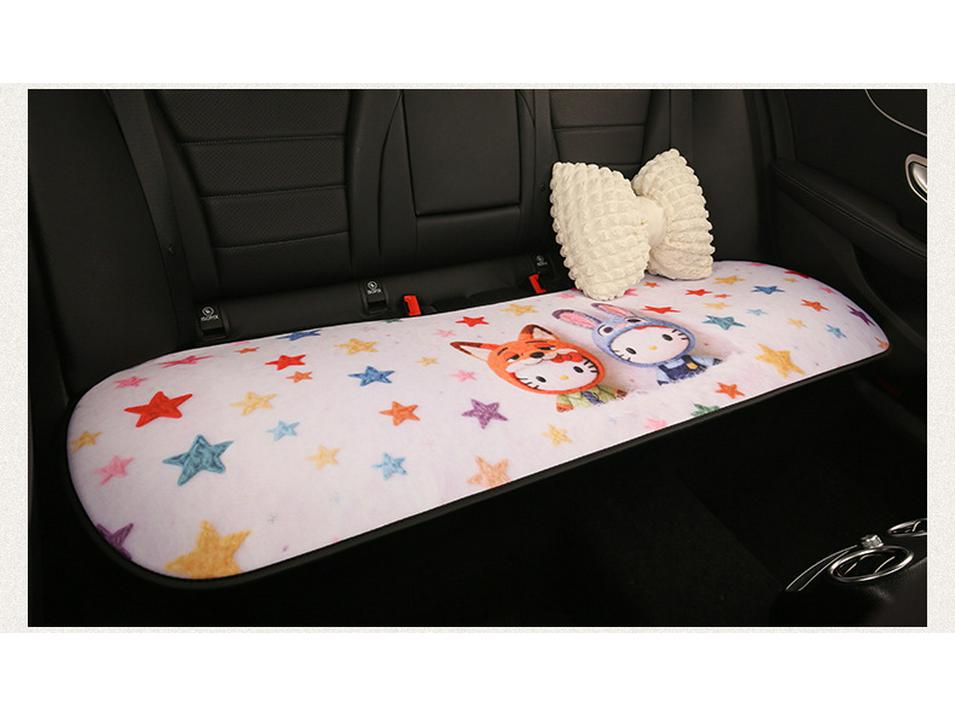 Cartoon Kitten Car Seat Cushion for All Seasons - Fits Volkswagen ID3, Lavida, Sagitar, Tiguan L, Tayron