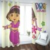 Dora die Entdeckerin Cartoon Heimvorhang, Niedlicher Druck Lichtfilternde Vorhänge, Wohnzimmer, Schlafzimmer, Wärme- und Sonnenschutz