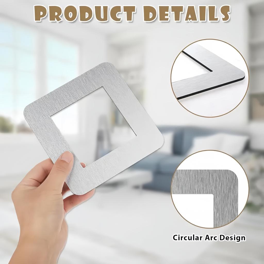 4PCS Simple Anti-Dirty Buckle Type Non-Adhesive Dustproof Switch Protective Cover Outlet Wall Sticker for Home Living Room Decor