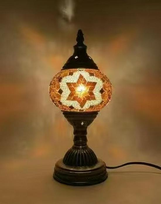 Bohemian Turkey Style Table Lamp - LED Night Light for Bedroom, Study, or Dining