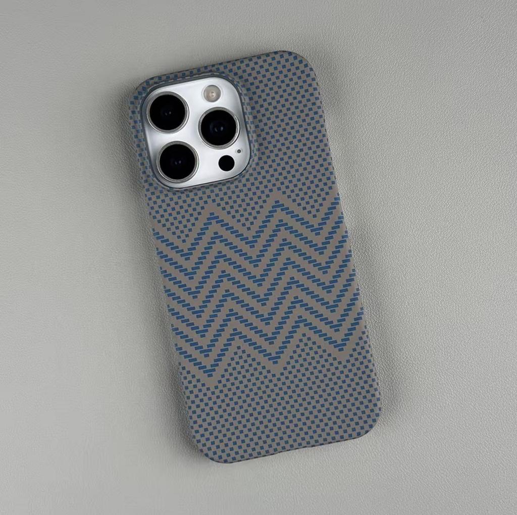 Kevlar Magnetic Case for iPhone 17 Pro Max - Sunset Mountains Design, Thin, Lightweight, Anti-drop