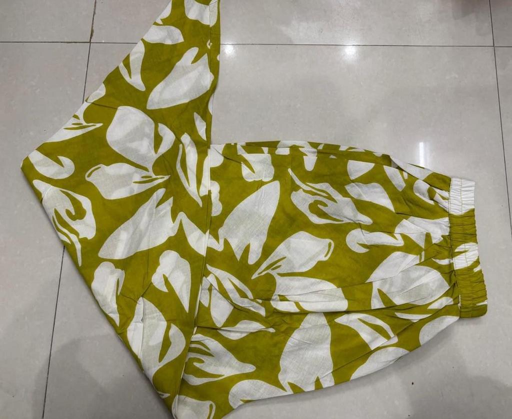 Women Top Tunic Kurta Pant Cord Set Bollywood Designer Kurti Party Wear Cotton Dress