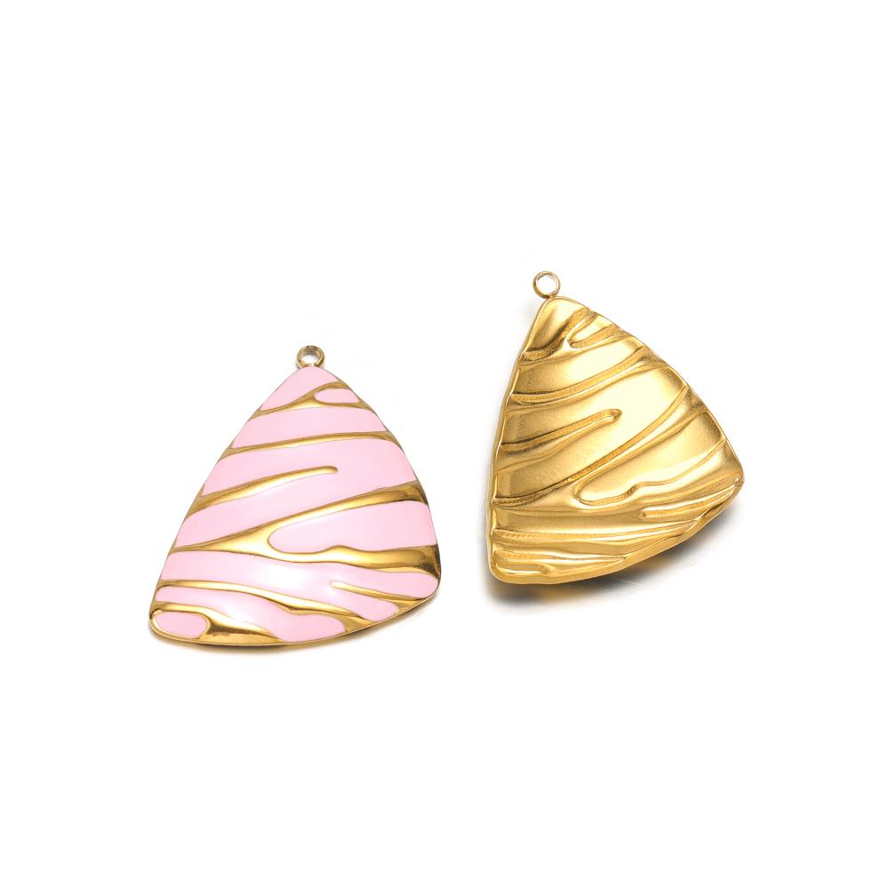 5pcs Stainless Steel Enamel Triangle Charms for DIY Jewelry Findings Necklace Pendant Bracelets Earrings Making Eardrop Supplies