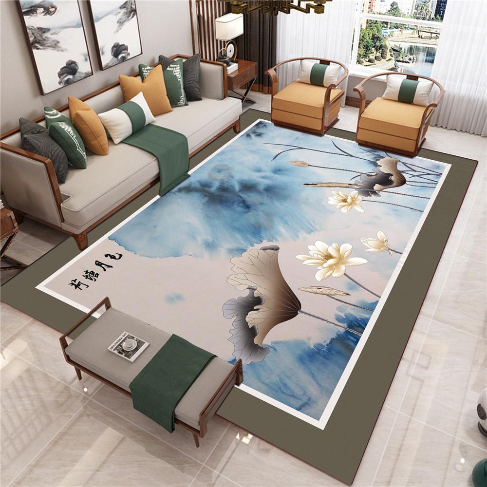 New Chinese Style Living Room Carpet Chinese Style Sofa Coffee Table Mat Bedside Classical Style Carpet