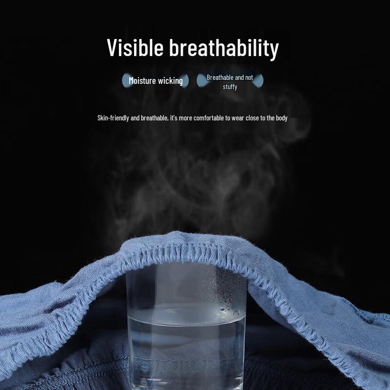 LANSWE Men's Pure Cotton Mid-High Waist Plus Size Briefs